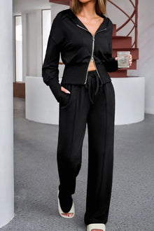 Zip-Up Hoodie and Pants Active Set