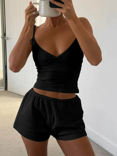 V-Neck Cami and Shorts Set