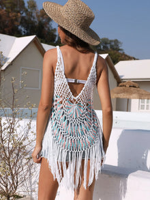 Crochet Fringe Beach Cover Up